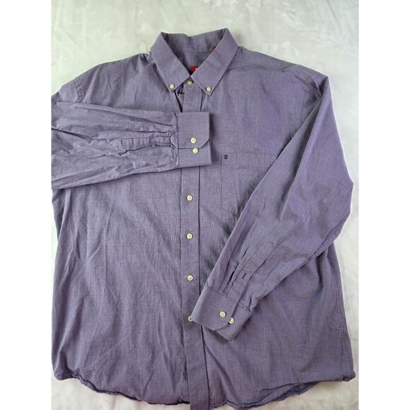 IZOD Other - Izod Men's XL Purple White Long Sleeve Button Down Shirt